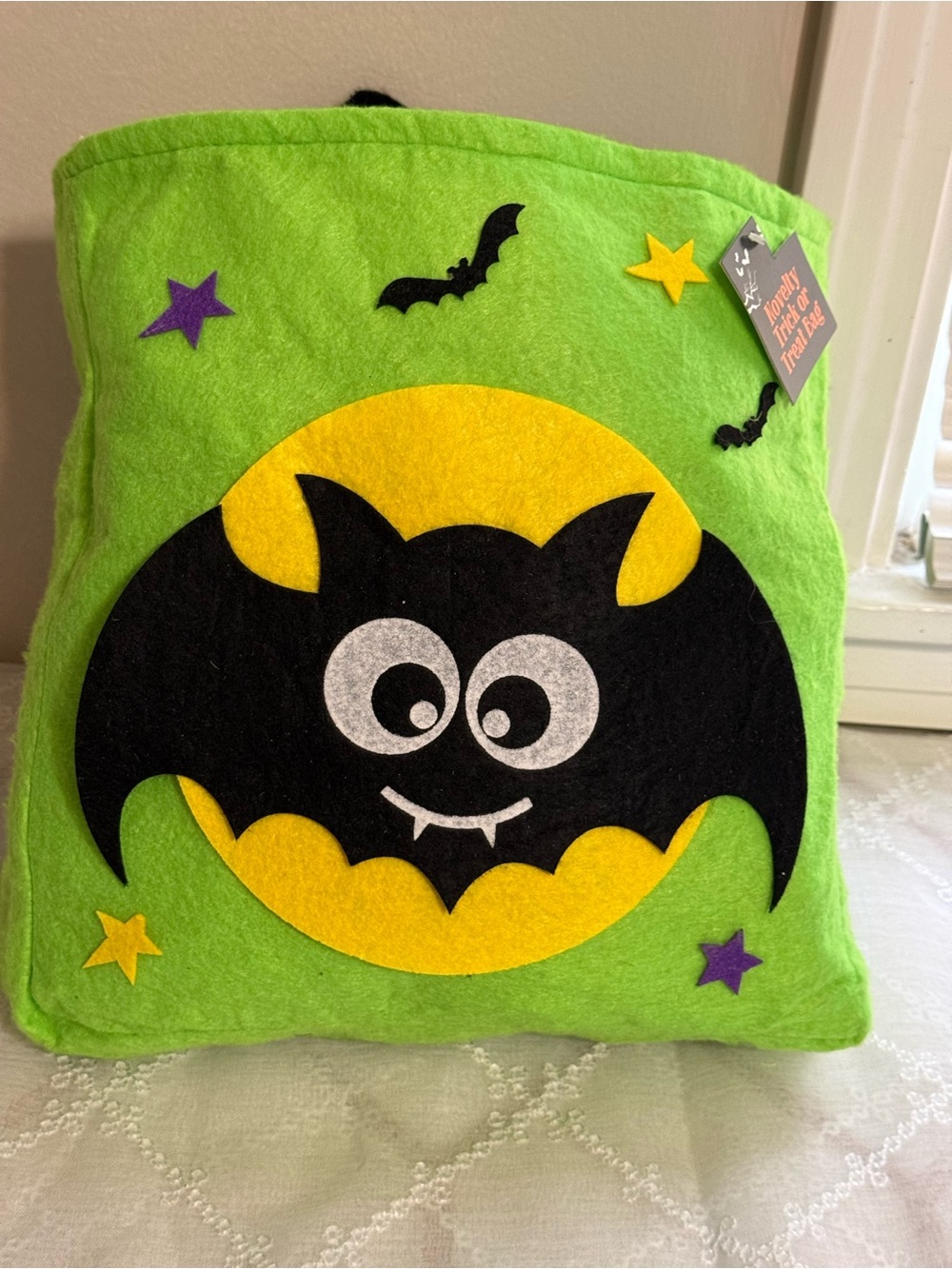 Green Bat Halloween Kids Costume Bag